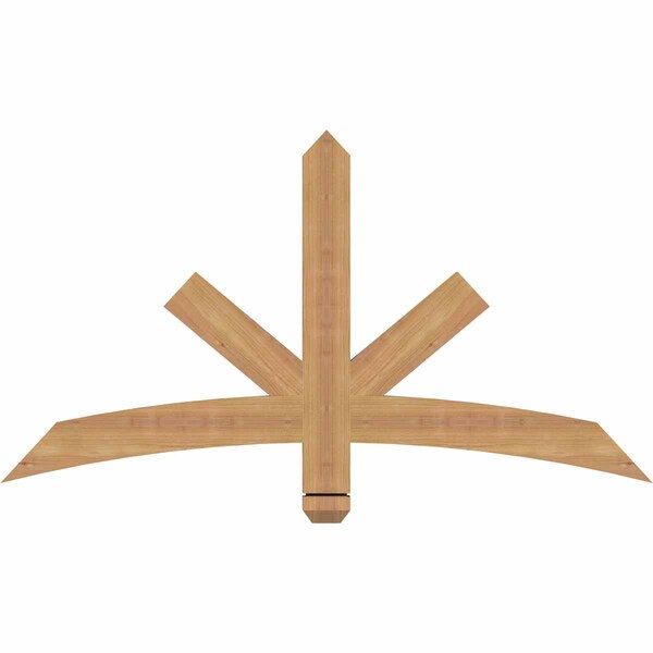 Ekena Millwork Alberta Smooth Timber Gable Bracket, Western Red Cedar, 48"W x 26"H x 1 1/2"D x 3 1/2"F, 13/12 Pitch GBW048X26X0204ALB00SWR - main
